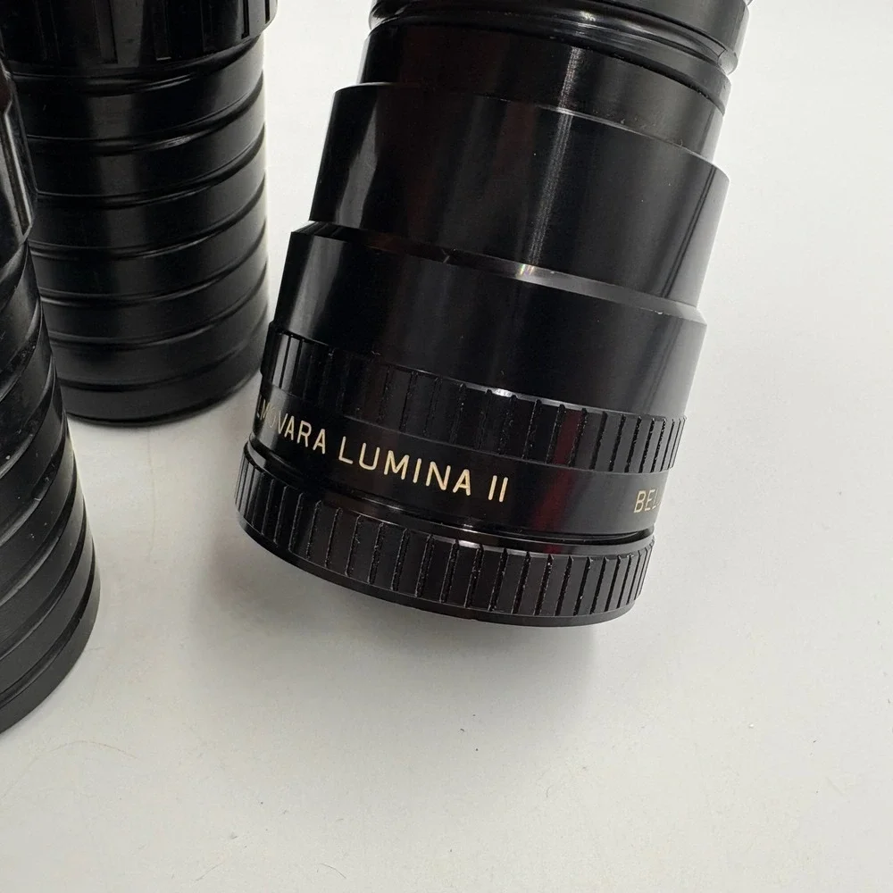 Vintage Bell & Howell Projector Lens Lot 3pc Good Filmovara Lumina II Luminar